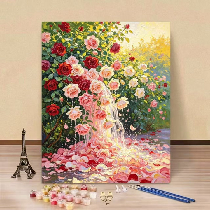 DIY Rose-Themed Paint by Numbers Canvas Art Kit Stornfield