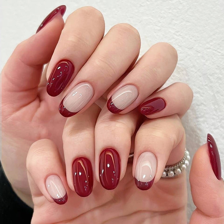 Elegant Dual-Tone Press-On Nail Art Stornfield