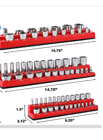 Heavy-Duty Magnetic Socket Organizer Stornfield
