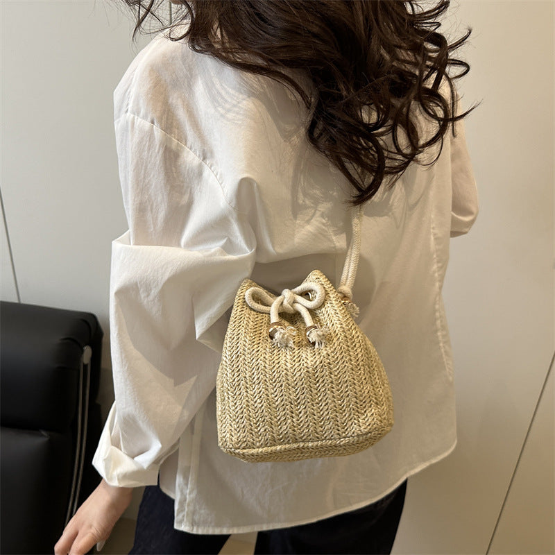 Bohemian Straw Bucket Bag Stornfield