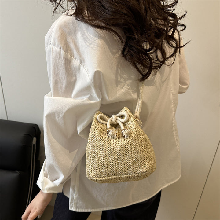 Bohemian Straw Bucket Bag Stornfield