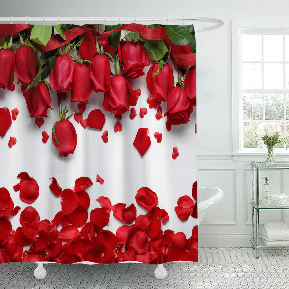 Romantic Floral Swan Shower Curtain Stornfield