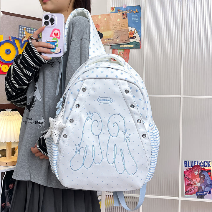 Whimsical Character Print Backpack Stornfield