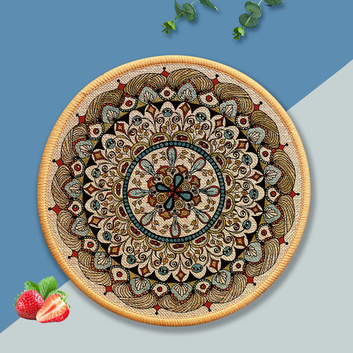 Decorative Round Floor Mat Stornfield