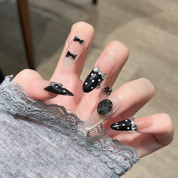 Decorative Rhinestone-Embellished Press-On Nail Extensions Stornfield