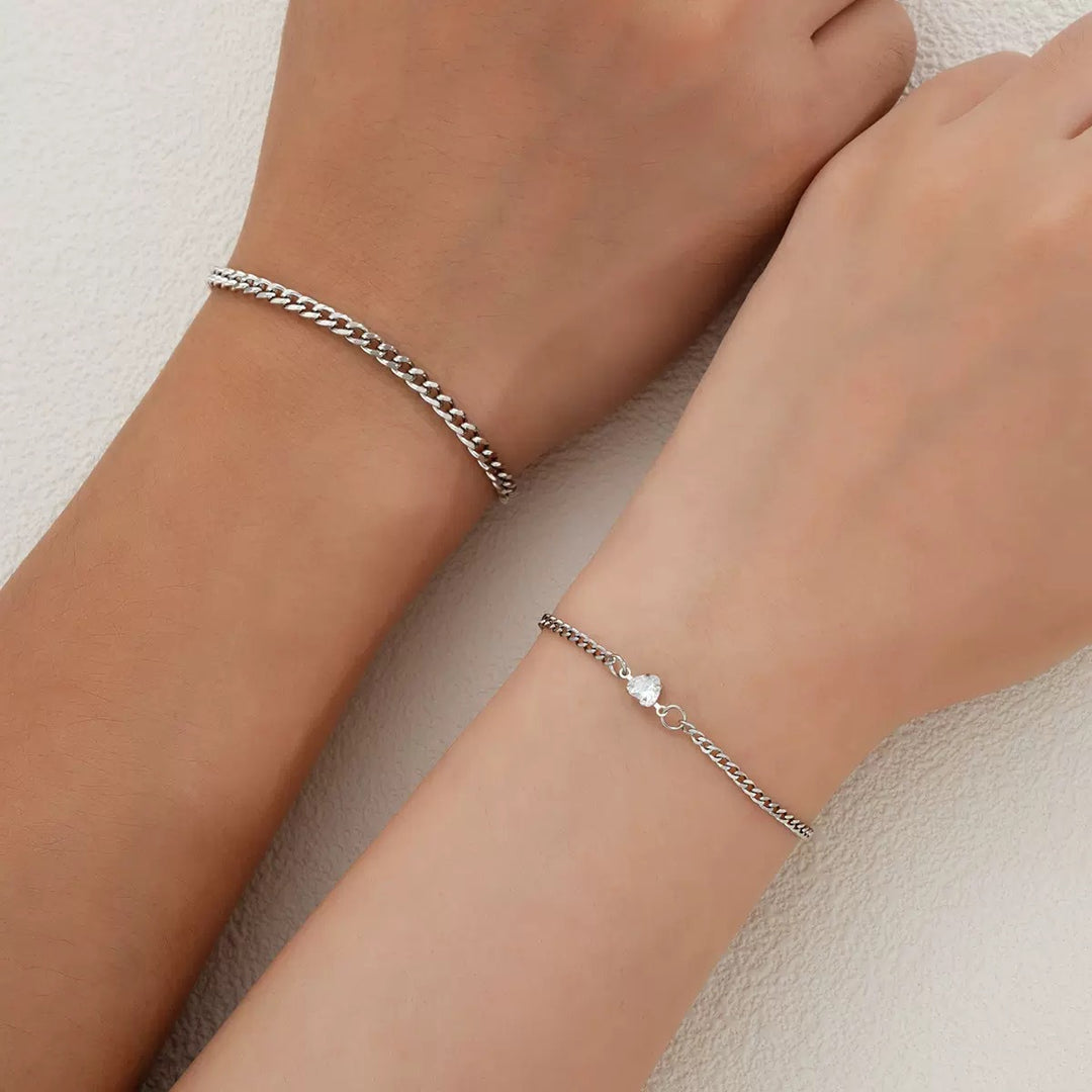 Delicate Braided Silver Chain Bracelet Stornfield