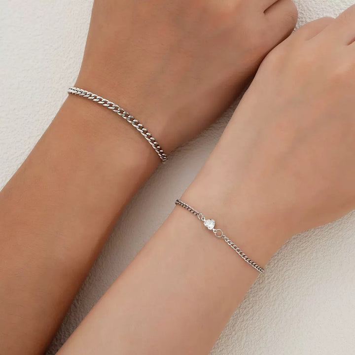 Delicate Braided Silver Chain Bracelet Stornfield