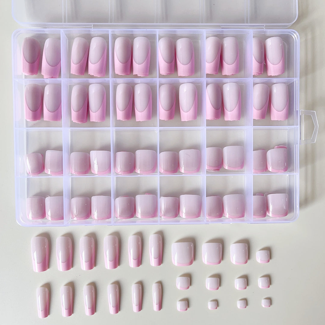 Artificial nail set with elegant gradient and high-gloss surface Stornfield
