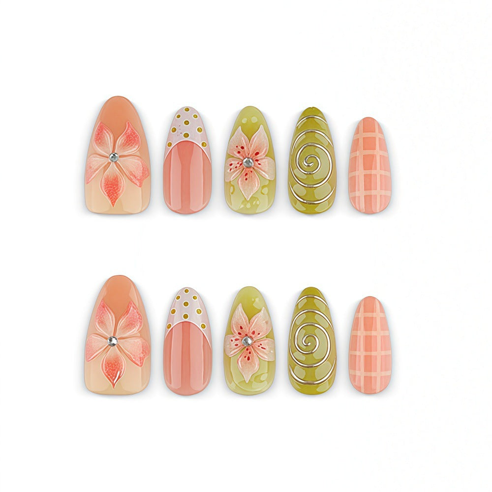 Artificial Nails in Floral Flower Design Stornfield