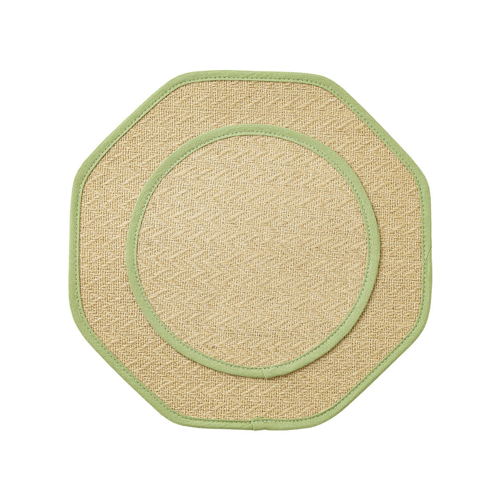Straw sun hat with wide octagonal brim and cotton inner band Stornfield