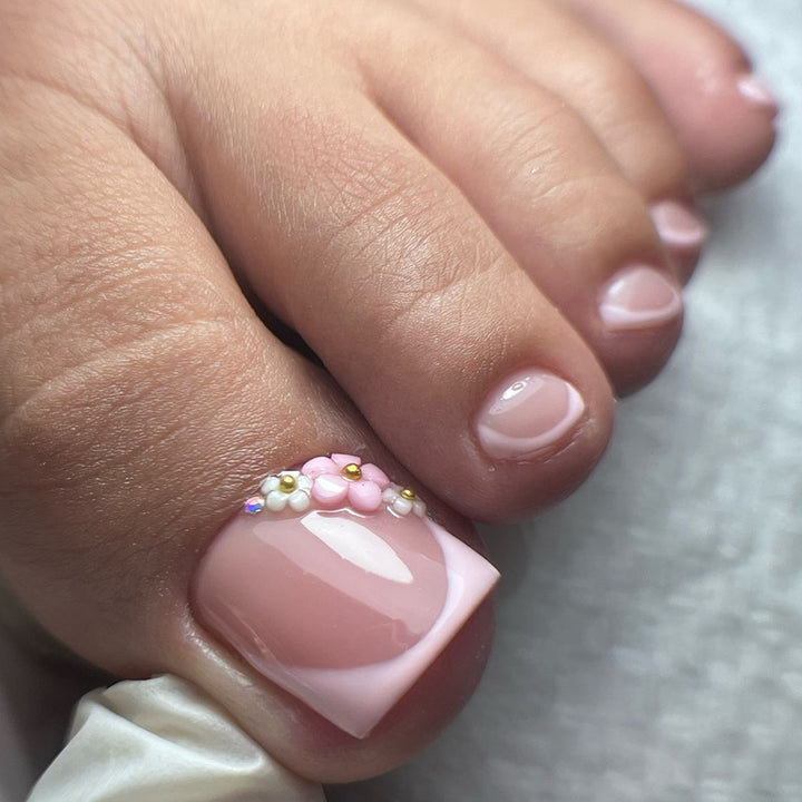 Nail art set with floral 3D design Stornfield