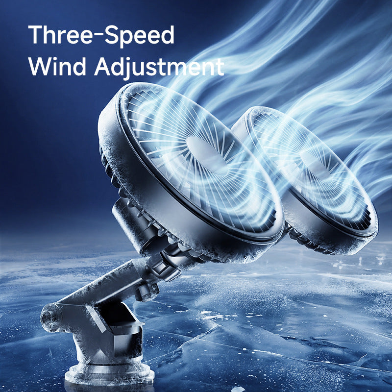 Unisex Dual-Blade Wall-Mounted Cooling Fan with Smart Temperature Display Stornfield