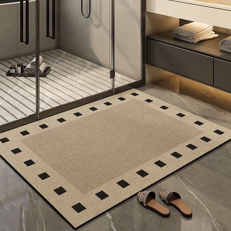 Elegant Flower Print Bath Mat