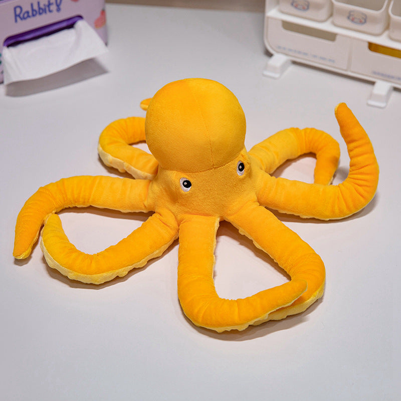 Soft-Octopus Floor Cuddle Pillow with Curled Tentacles and Weighted Huggable Core Stornfield