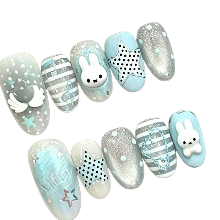 Whimsical Bunny Nail Art Set Stornfield