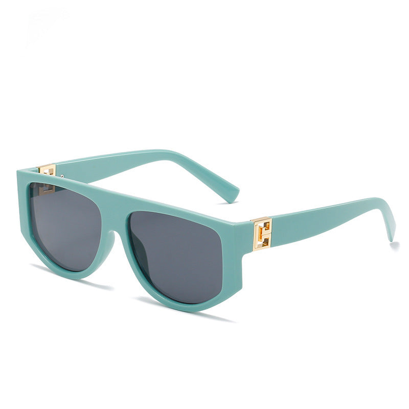 Oversized Shield Sunglasses with Metallic Accents Stornfield
