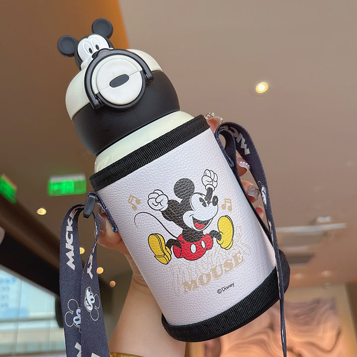 Women's Insulated Water Bottle with Cute Rabbit Design and Practical Carry Strap Stornfield