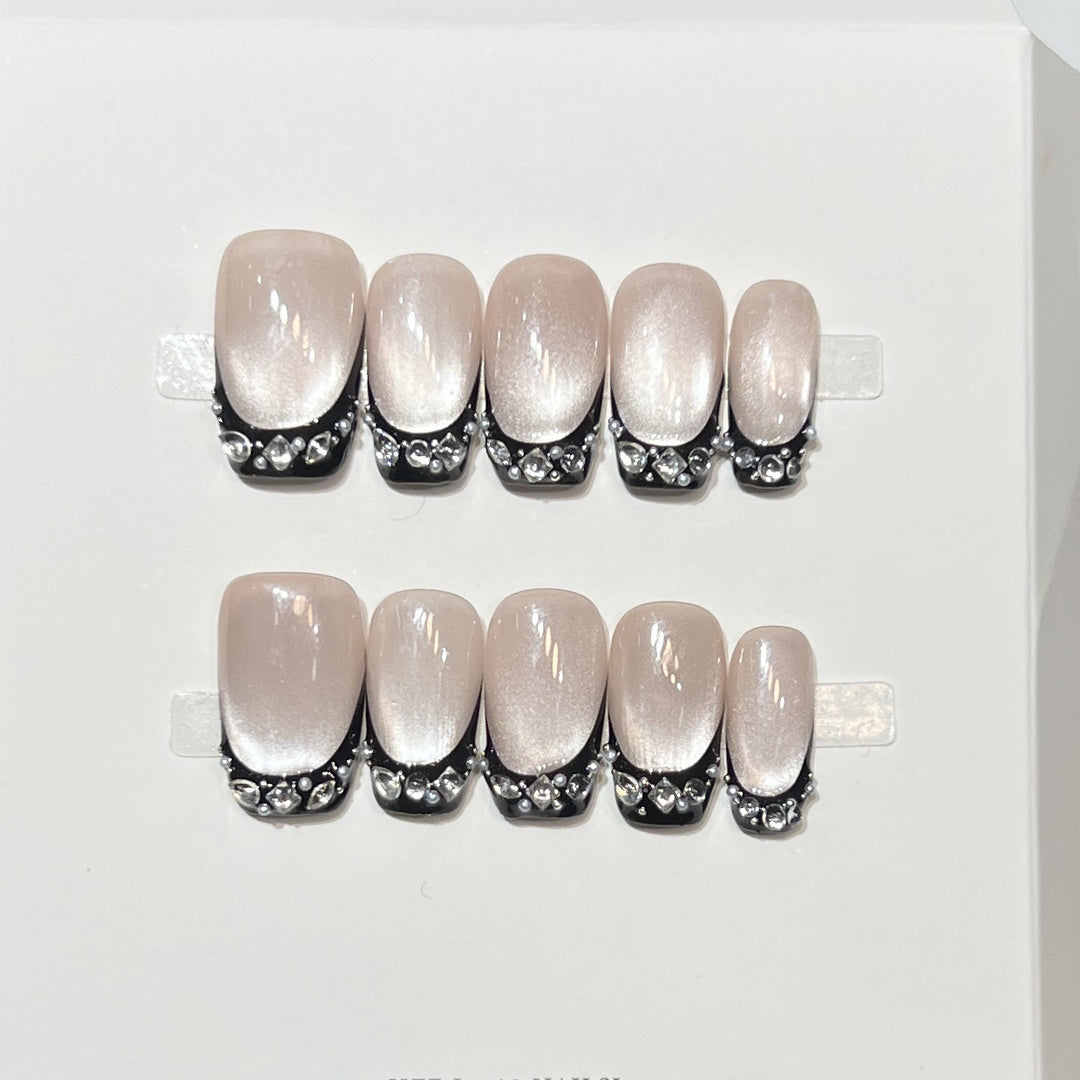 Decorative Rhinestone Tip Press-On Nails Stornfield