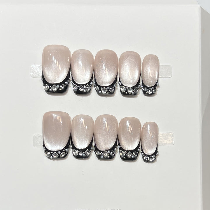 Decorative Rhinestone Tip Press-On Nails Stornfield