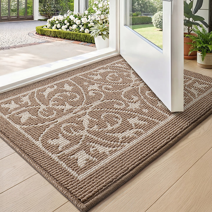 Textured Geometric Pattern Area Rug