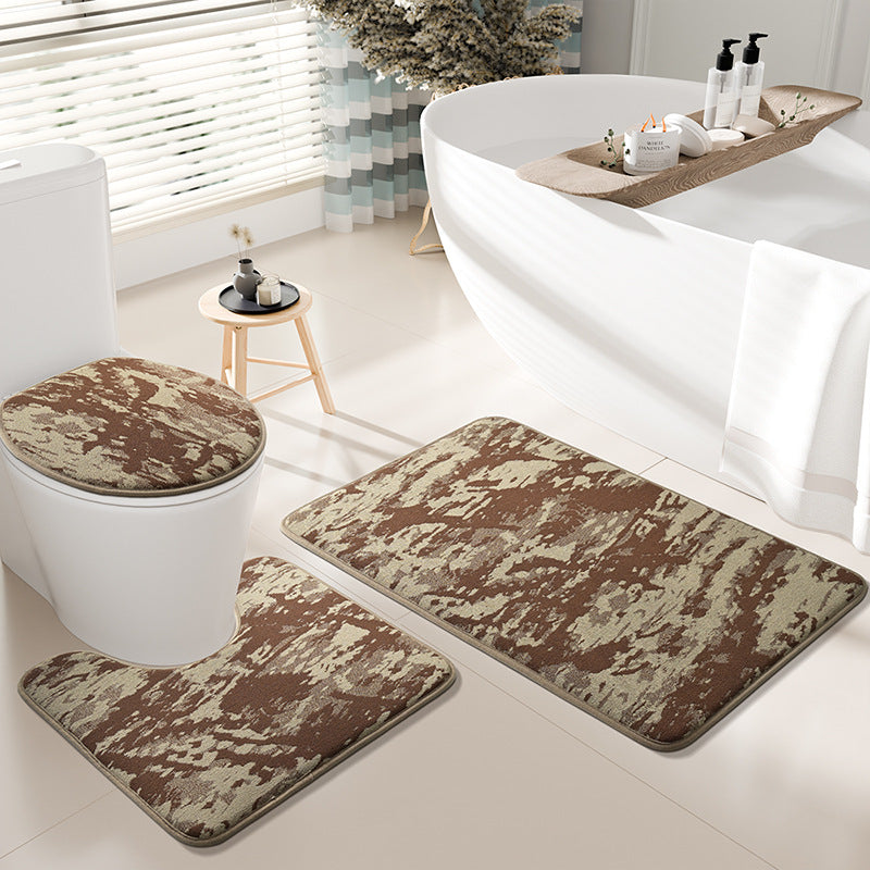 Luxury Abstract Design Bath Mat Set