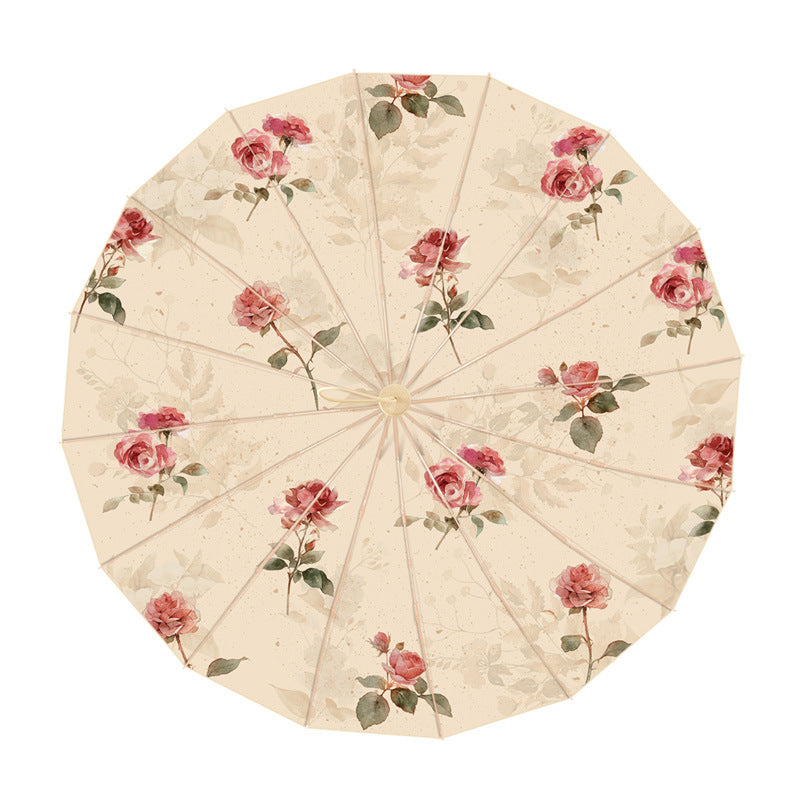 Ladies elegant folding parasol with floral design and handy carrying case Stornfield
