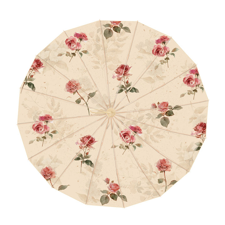 Ladies elegant folding parasol with floral design and handy carrying case Stornfield