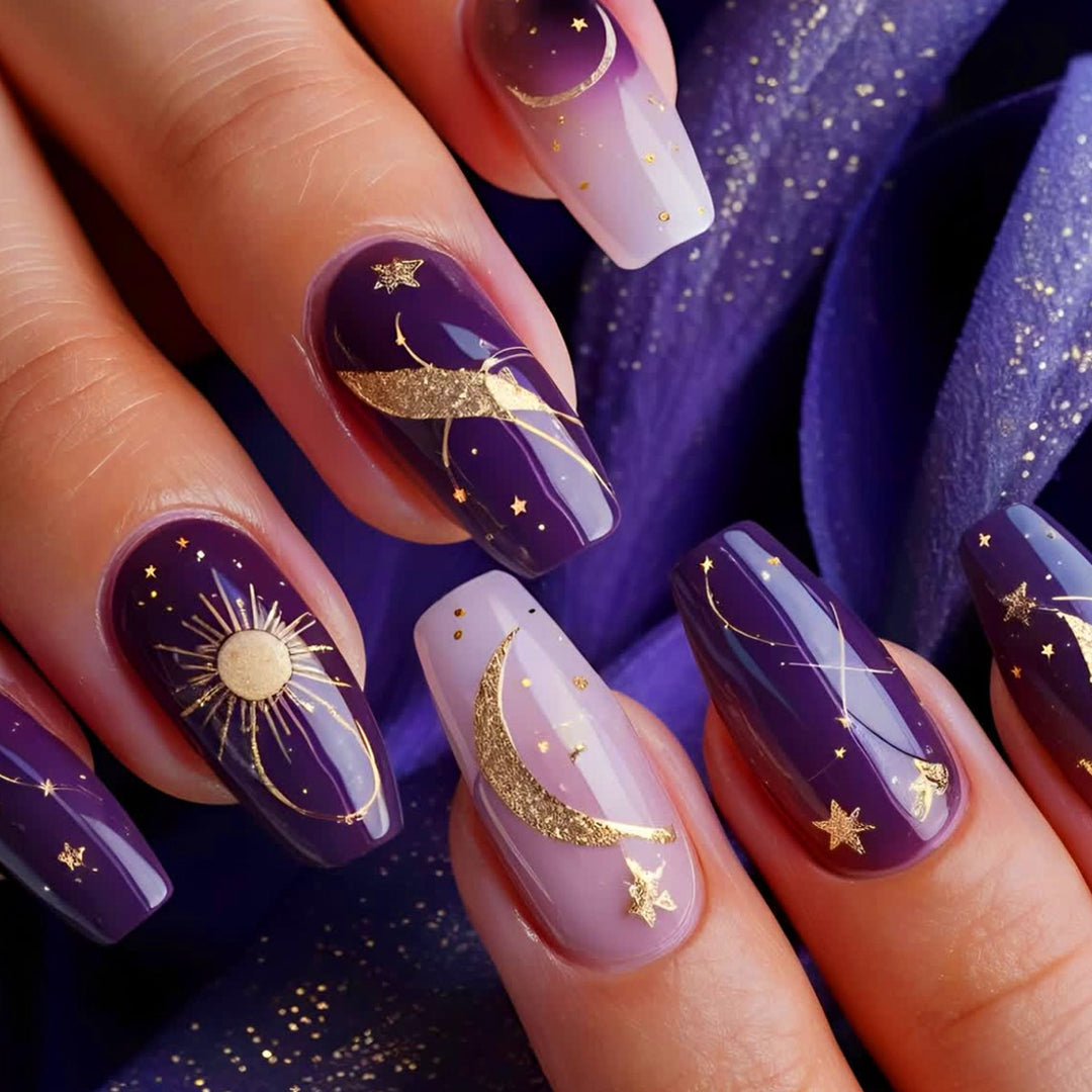 Celestial-Themed Nail Art Design Set Stornfield