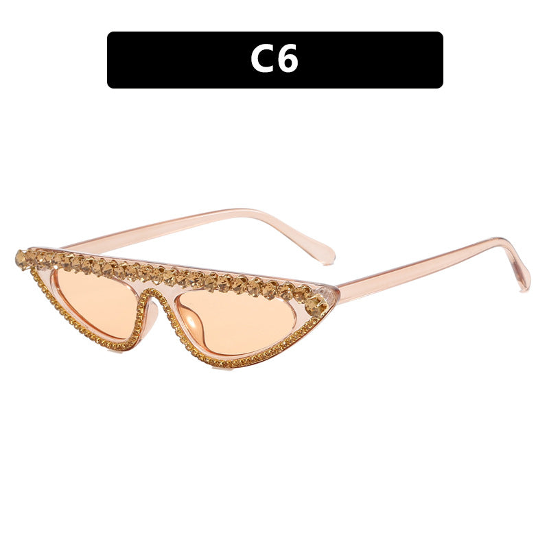 Ladies designer sunglasses in stylish cat-eye design with glittering frame Stornfield