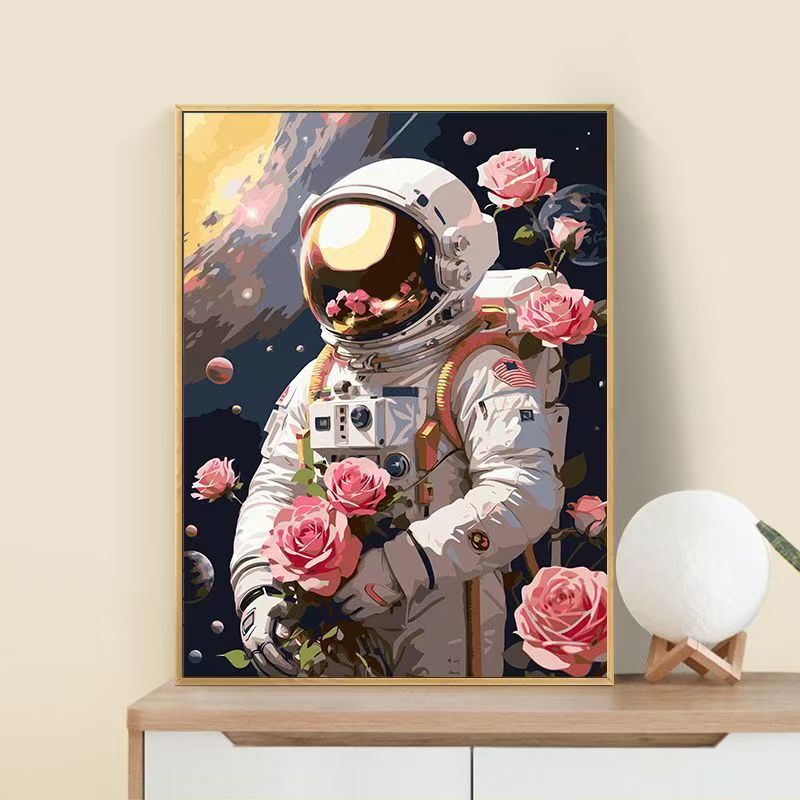 Astronaut Flower Art Print Stornfield