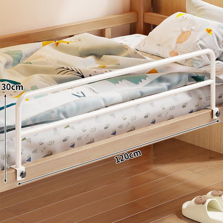 Foldable Mesh-Lined Clamp-On Child Bed Safety Guard Rail with Padded Panel