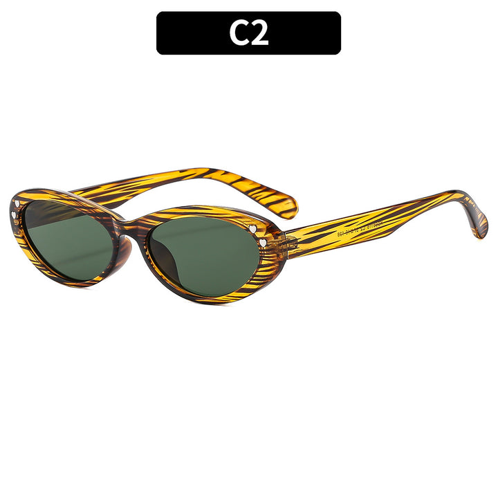 Cat-Eye Sunglasses with Heart Details
