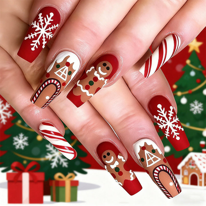 Festive artificial nails with winter motifs Stornfield