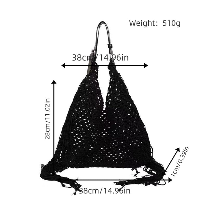 Structured beach bag with fringe details Stornfield