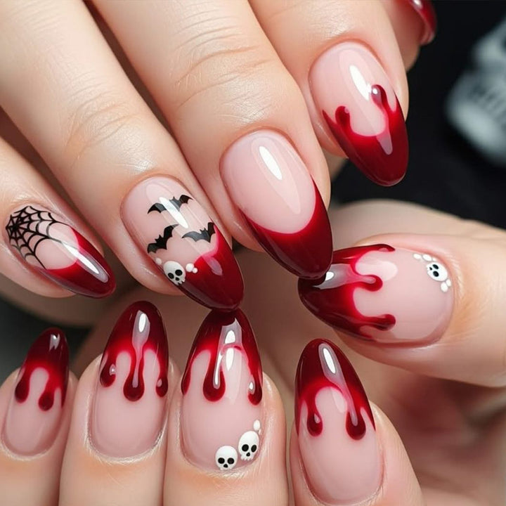 Gothic-Themed Bloody Nail Art Extensions Stornfield