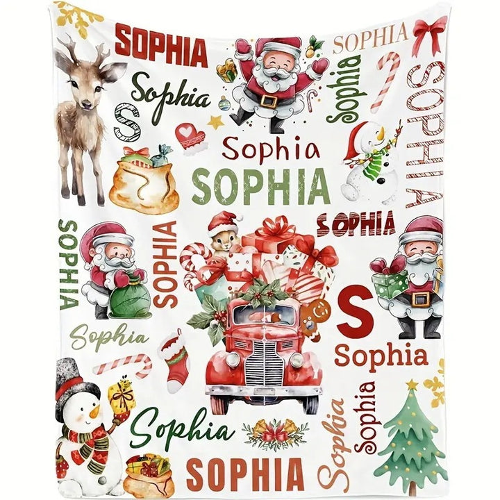 Holiday-Themed Fleece Throw Blanket