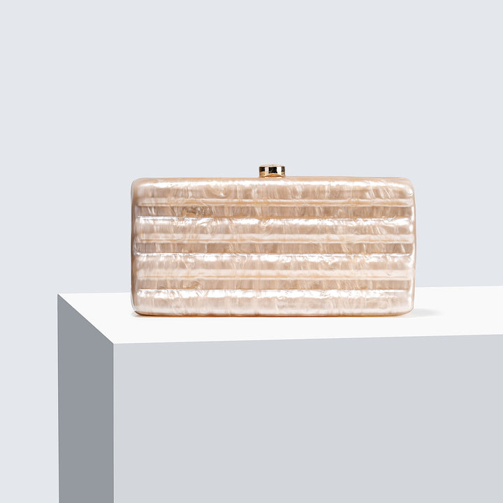 Glamorous Textured Evening Clutch