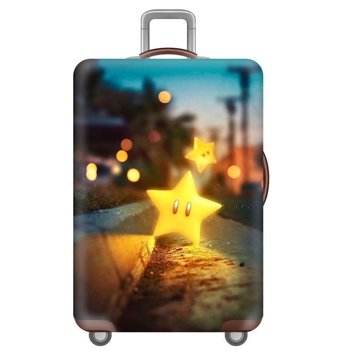 Unisex nan robust hard-shell suitcase with artistic face portrait print and 360° wheels Stornfield