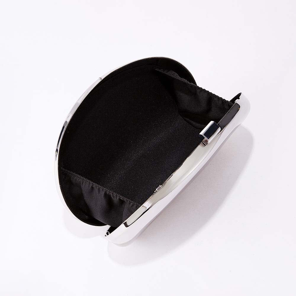 Sculpted Metallic Clutch
