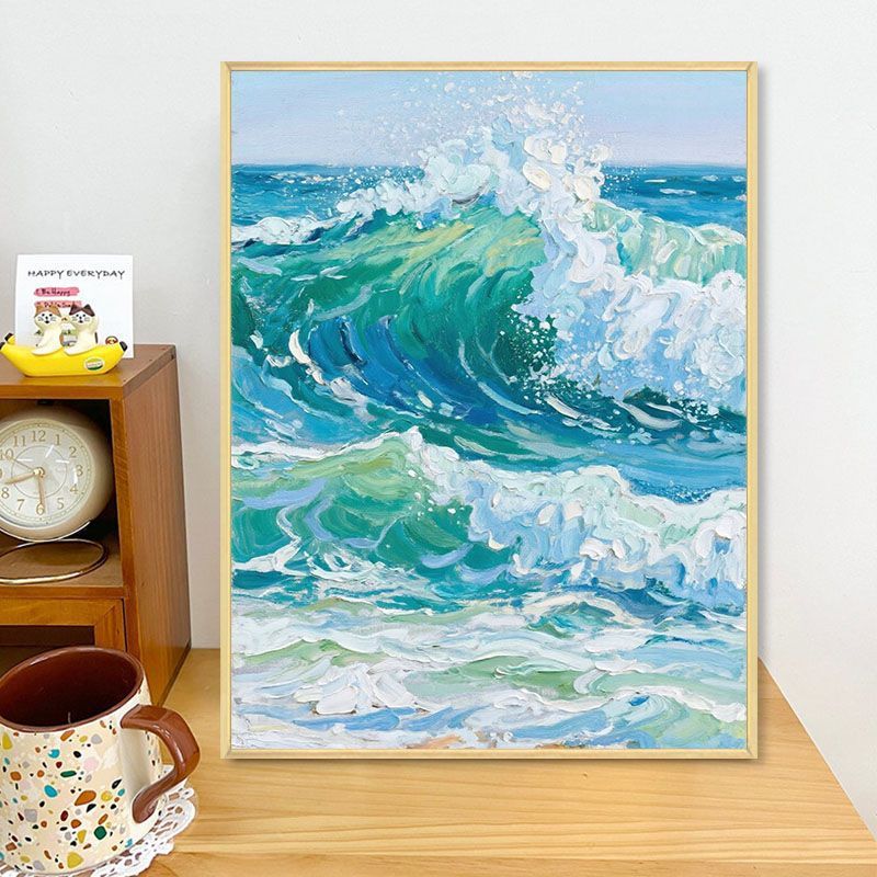Coastal Wave Artwork Canvas Print Stornfield