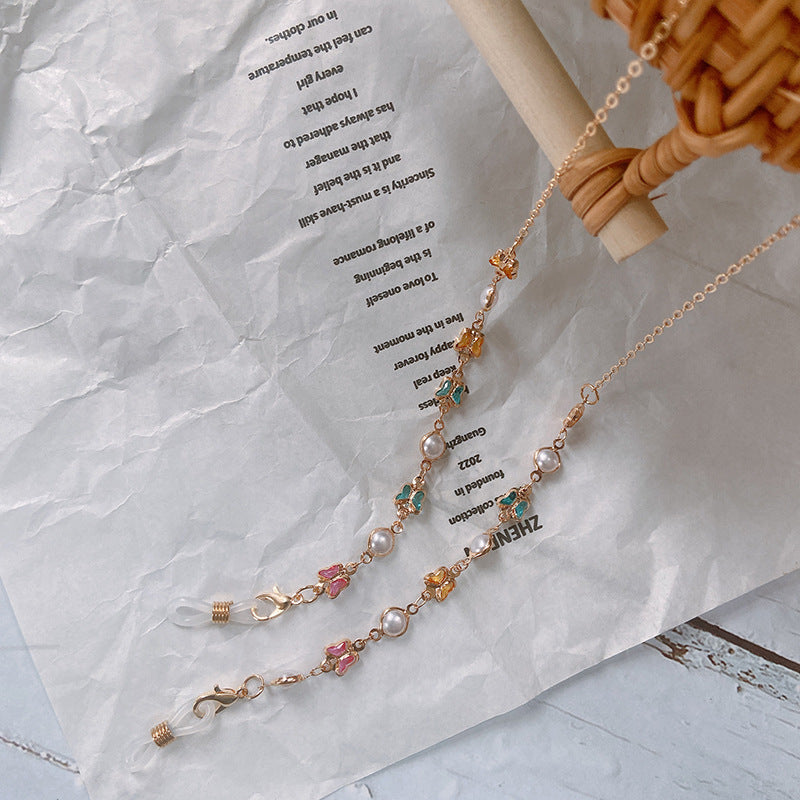 Elegant Glasses Holder Chain with Colorful Beads and Stylish Charms Stornfield
