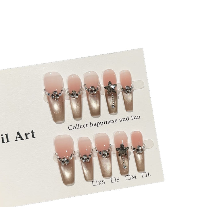 Elegant Decorative Press-On Nail Set