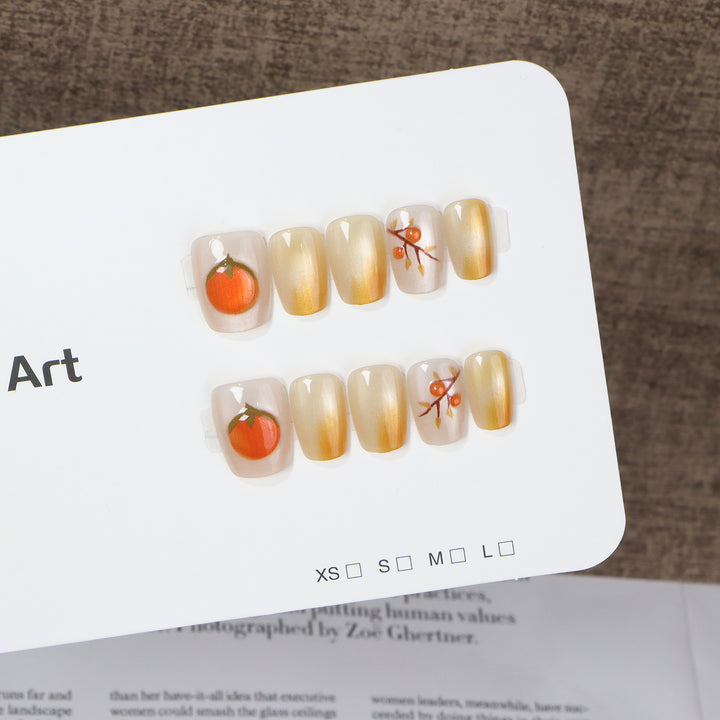 Seasonal Fruit-Themed Press-On Nail Art Stornfield