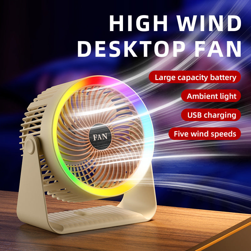 Unisex USB Rechargeable Multifunctional Desk Fan Stornfield