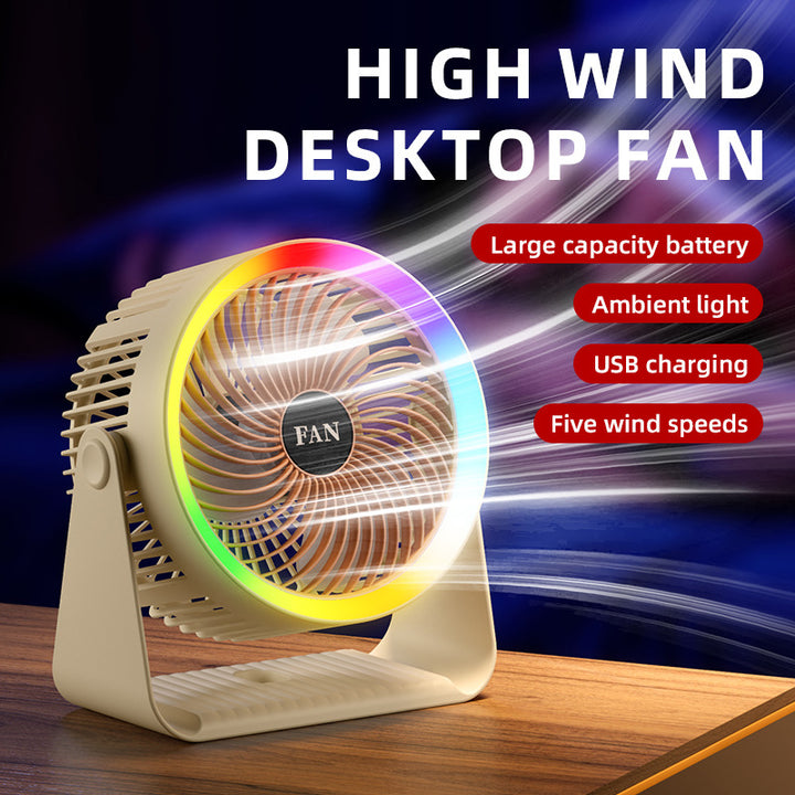 Unisex USB Rechargeable Multifunctional Desk Fan Stornfield