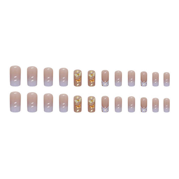 Floral Embellished Press-On Nail Set Stornfield