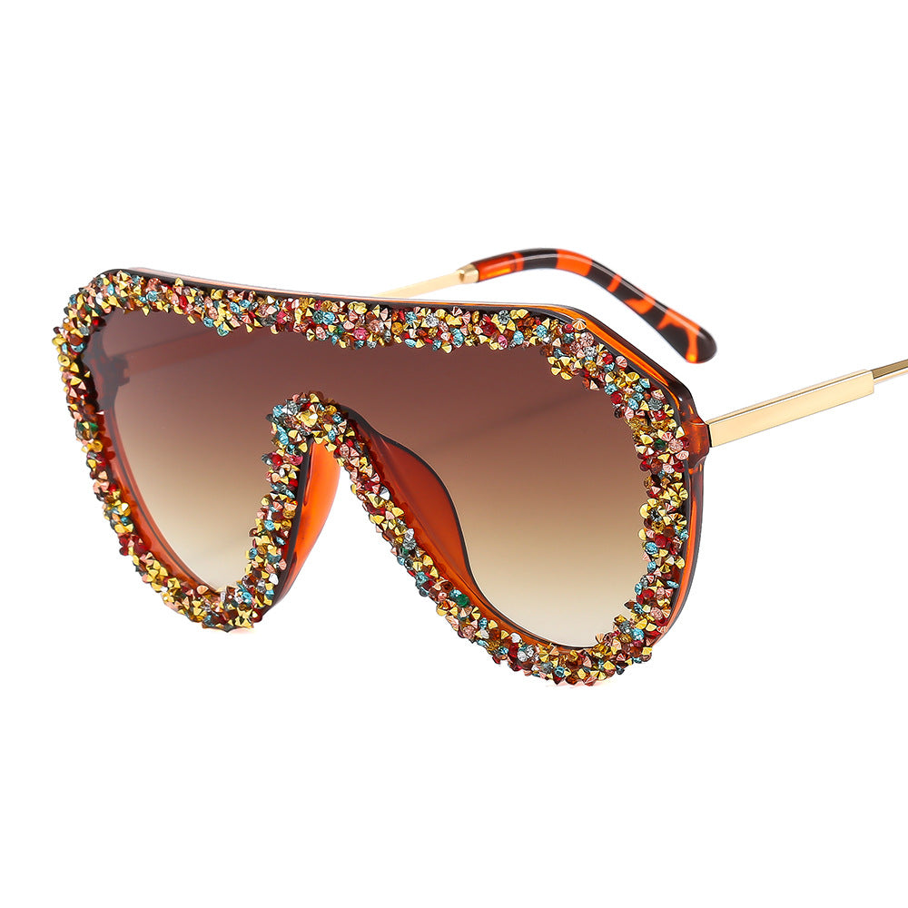 Women extravagant oversized sunglasses with glamour frame Stornfield