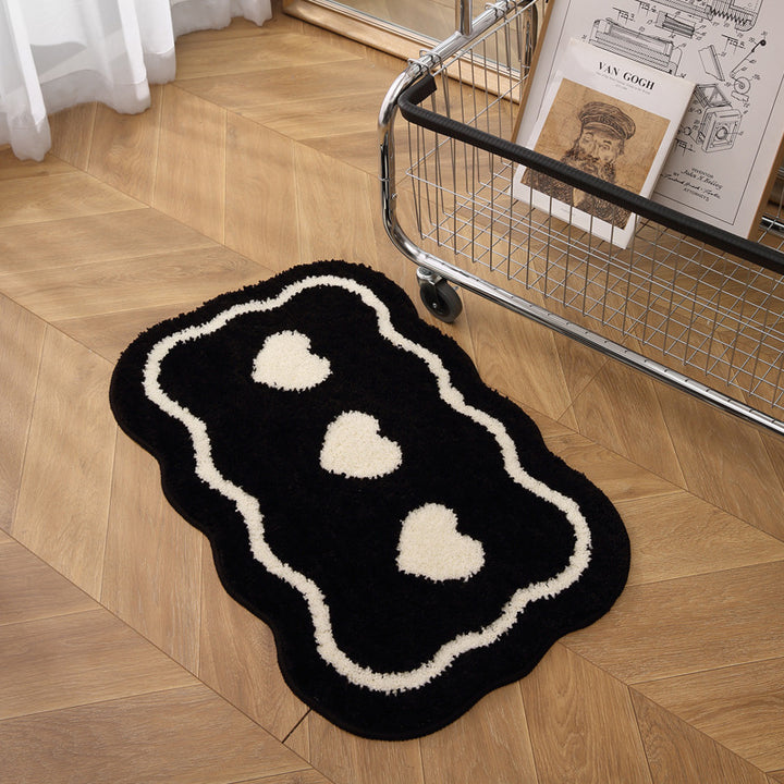 Decorative Heart-Shaped Floor Mat