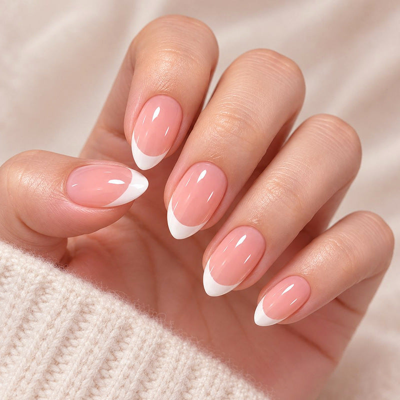Elegant French Tip Nail Art Extensions Stornfield 1789915249
