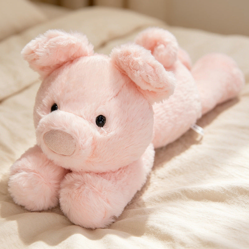 Plush Long-Body Cow Cuddle Pillow with Ultra-Soft Faux Fur Stornfield